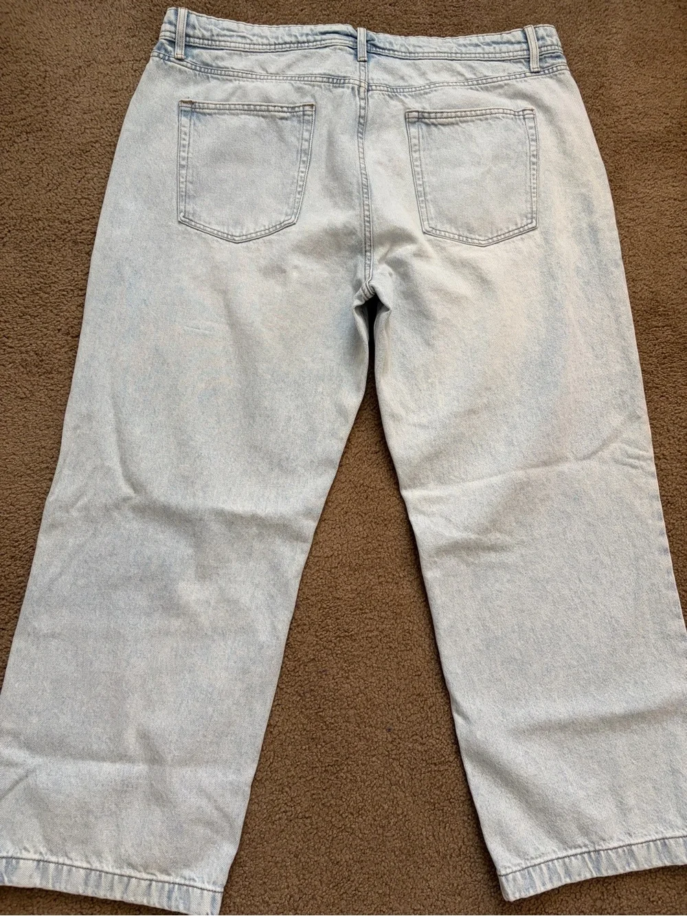 Original Use Light Blue Relaxed Straight Jeans